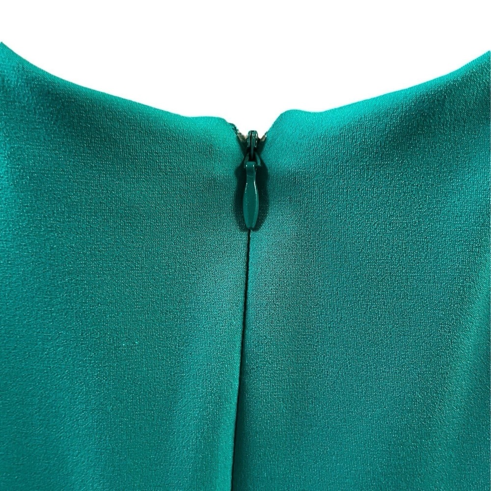 Calvin‎ Klein Shift Dress Womens 6 Green Gold Chain Detail Sleeveless V-Neckline - Picture 5 of 10